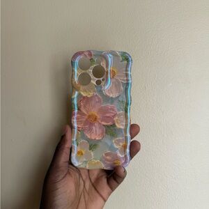 Floral Transparent iPhone 14 Pro Case